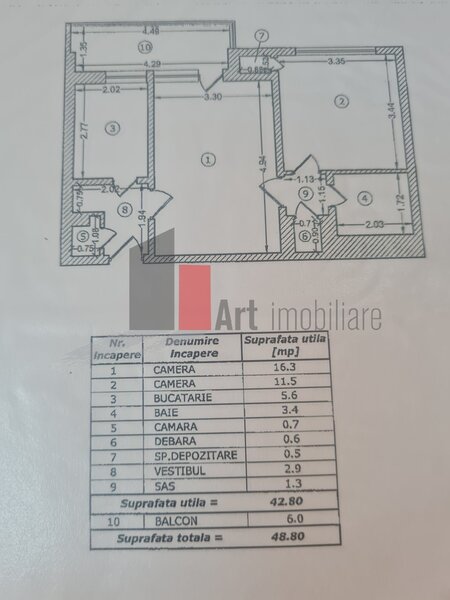 Calea Grivitei, str. Turda, apartament 2 cam.